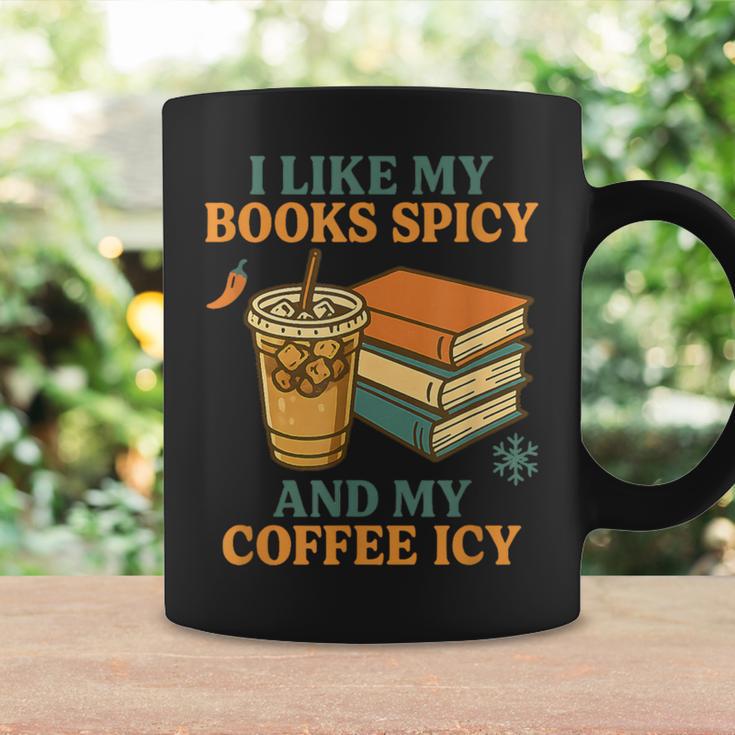 Spicy Books And Iced Coffee Book Lover Smut Reader Graphic Print Coffee Mug Gifts ideas