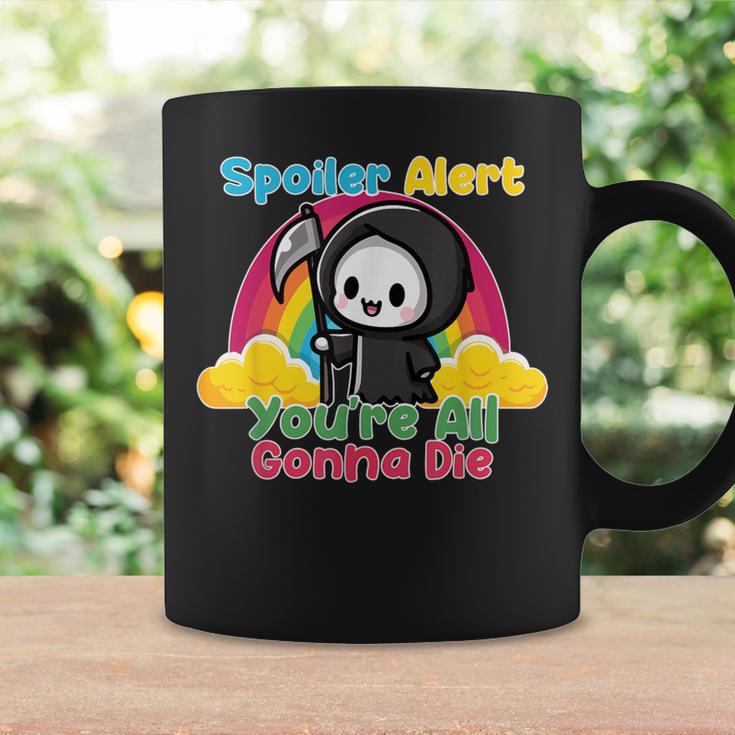 Spoiler Alert You're All Gonna Die Rainbow Cute Grim Reaper コーヒーマグ ギフトのアイデア