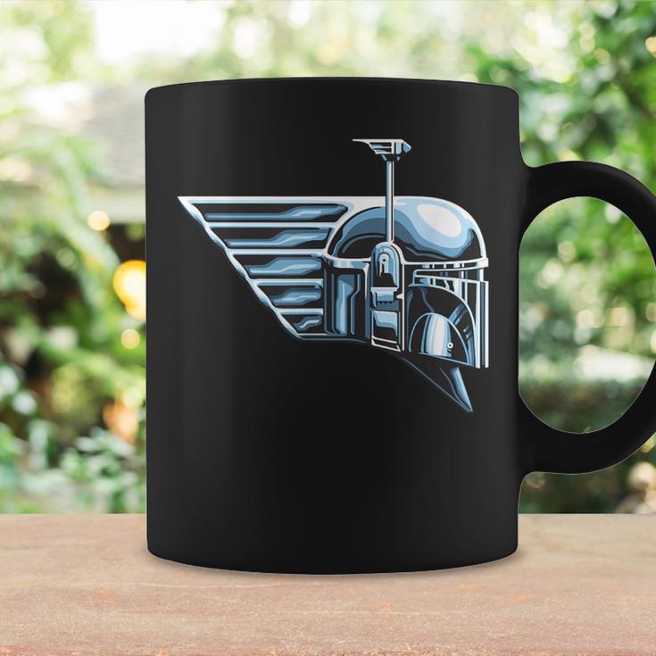 Star Wars The Book Of Boba Fett Chrome Helmet Logo Graphic Print Coffee Mug Gifts ideas