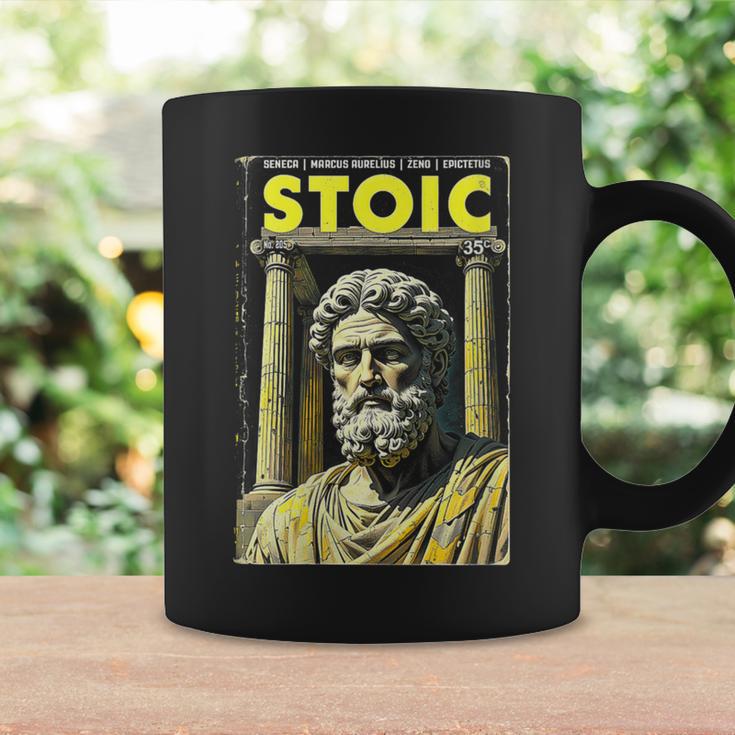 Stoic Philosophy Vintage Book Cover Stoicism Philosopher Graphic Print Coffee Mug Gifts ideas