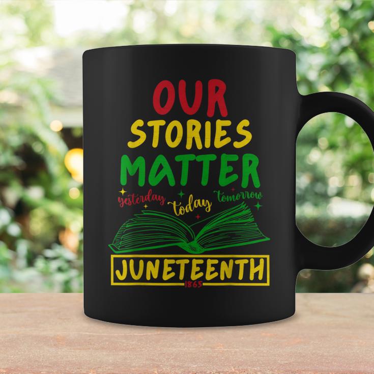 Our Stories Matter Juneteenth 1865 History Women's Reading Graphic Print Coffee Mug Gifts ideas