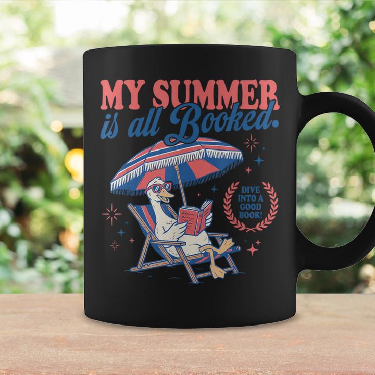 My Summer Is All Booked Silly-Goose Reading Book Bookish Graphic Print Coffee Mug Gifts ideas