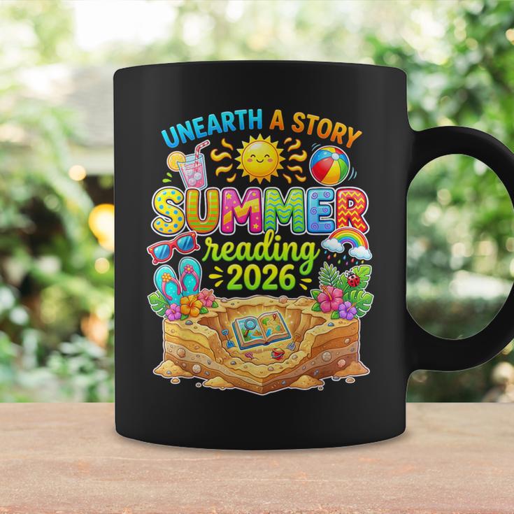 Summer Reading 2026 Unearth a Story Book Reading Graphic Print Coffee Mug Gifts ideas