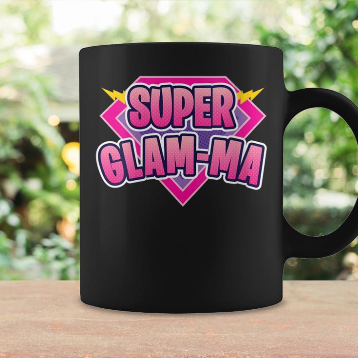Super Glam-Ma Superhero Grandmother Comic Book Graphic Print Coffee Mug Gifts ideas