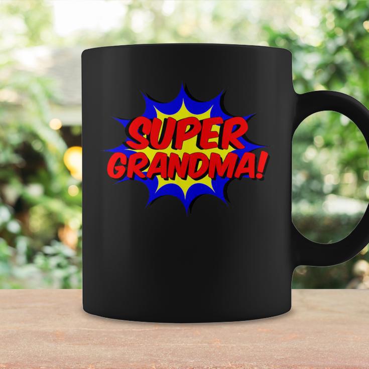 Super Grandma Comic Book Style Superhero Graphic Print Coffee Mug Gifts ideas