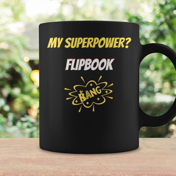 My Superpower Flipbook Comic Style Superpower Graphic Print Coffee Mug Gifts ideas