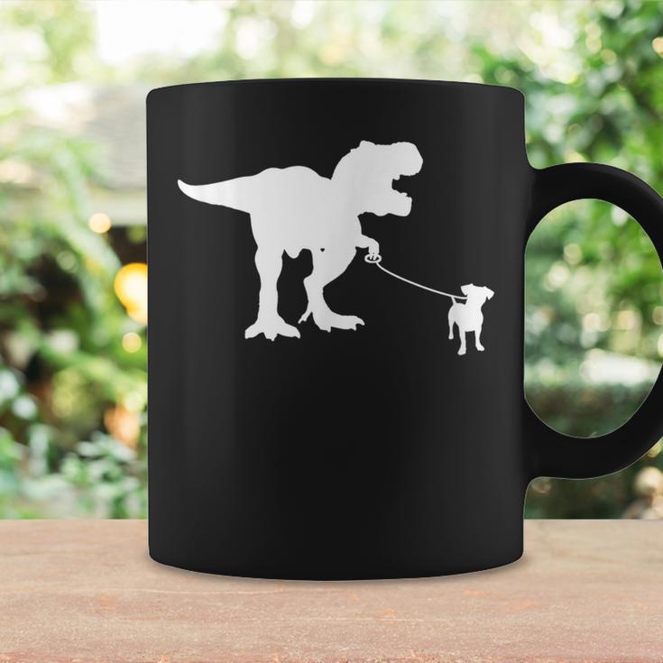 T-Rex Walking Jack Russel Divertente Cane Mamma Papà Dinosauro Trex Tazze Ideas de regalos