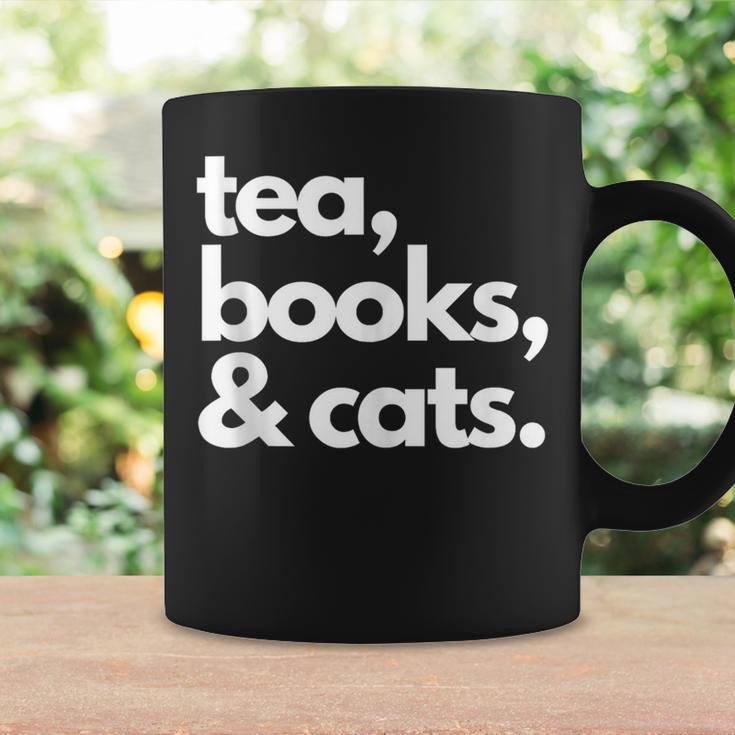 Tea Books And Cats Cat Mom Mum Mama Dad Reading Lover Book Graphic Print Coffee Mug Gifts ideas