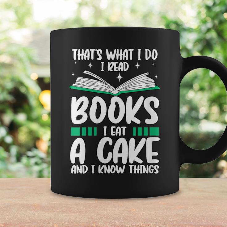 That's What I Do I Read Books I Eat Cakes Book Lover Graphic Print Coffee Mug Gifts ideas