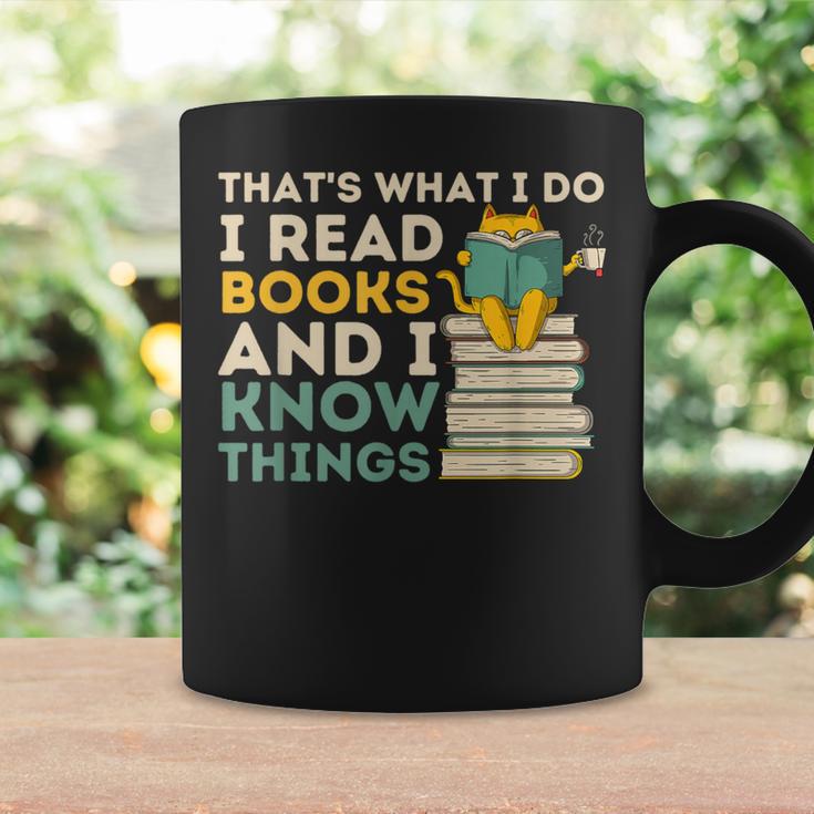 That's What I Do Reading Cat Book & Cat Lover Graphic Print Coffee Mug Gifts ideas