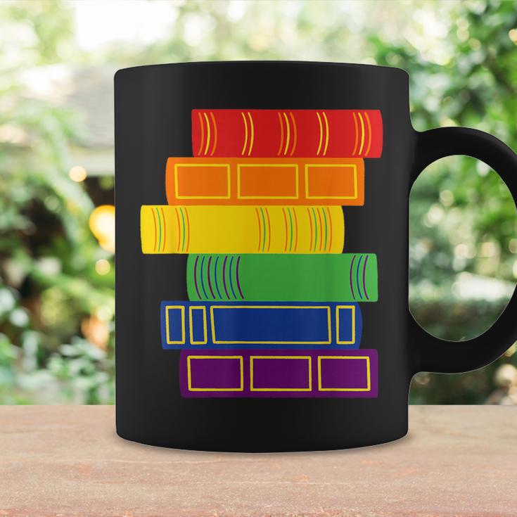 Threadless Grey Sky Chai Rainbow Book Pride Stack Graphic Graphic Print Coffee Mug Gifts ideas