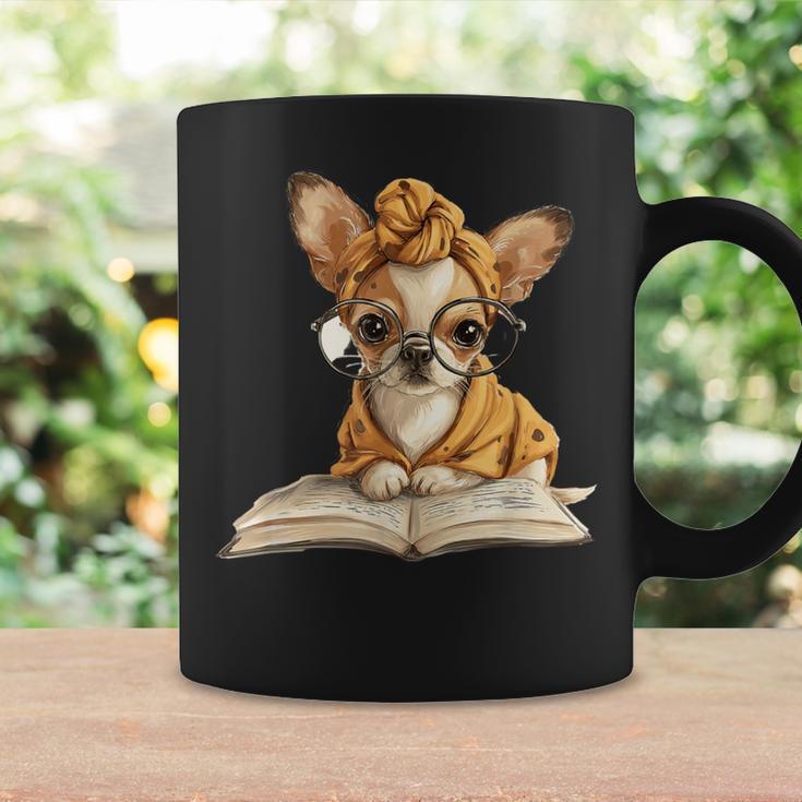 Tiny Puppy Open Book Reading Dog Lover Graphic Round Glasses Graphic Print Coffee Mug Gifts ideas Tiny Puppy Open Book Reading Dog Lover Graphic Round Glasses Graphic Print Coffee Mug Gifts ideas