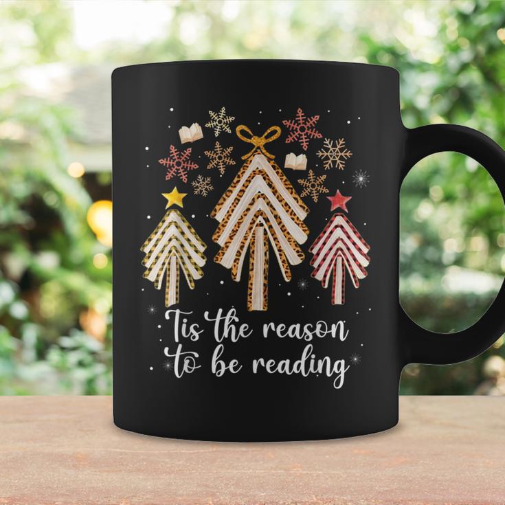 Tis The Season To Be Reading Books Christmas Tree Book Lover Graphic Print Coffee Mug Gifts ideas