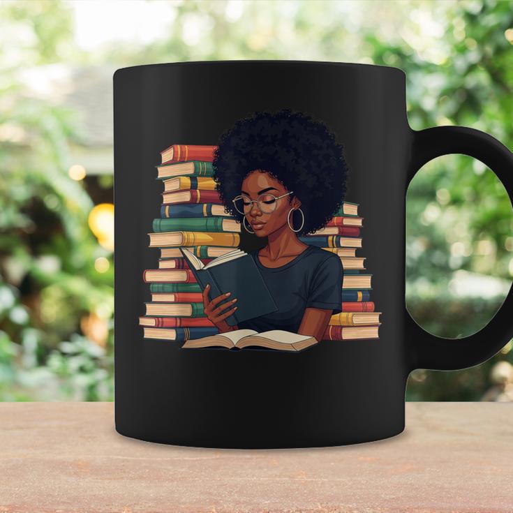 History Month Afro Women Girls Book Lover Librarian Graphic Print Coffee Mug Gifts ideas