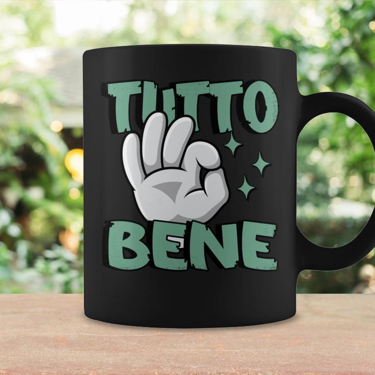 Tutto Bene イタリアの手のジェスチャー面白い引用イタリア 長袖tシャツ コーヒーマグ ギフトのアイデア
