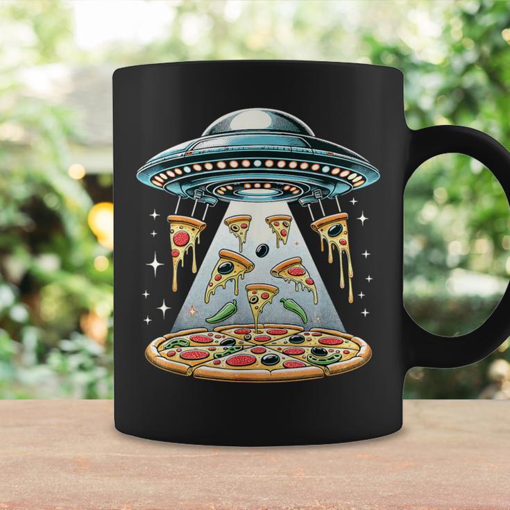 Ufo エイリアン 食べるピザ誘拐 面白い食べ物愛好家 コーヒーマグ ギフトのアイデア
