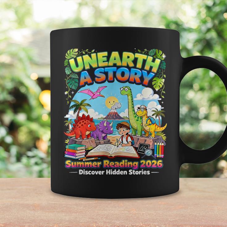 Unearth A Story Dinosaur Books Summer Reading 2026 Graphic Print Coffee Mug Gifts ideas