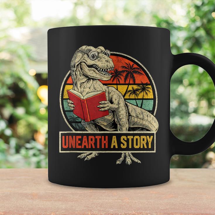 Unearth a Story Dinosaur Reading Book DinoRex Summer 2026 Graphic Print Coffee Mug Gifts ideas Unearth a Story Dinosaur Reading Book DinoRex Summer 2026 Graphic Print Coffee Mug Gifts ideas