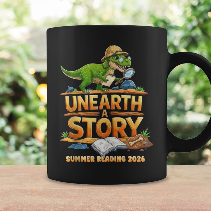 Unearth a Story Dinosaur Reading Books Summer 2026 Graphic Print Coffee Mug Gifts ideas Unearth a Story Dinosaur Reading Books Summer 2026 Graphic Print Coffee Mug Gifts ideas