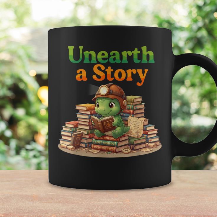 Unearth a Story Summer 2026 Dinosaur Reading Books Dino Graphic Print Coffee Mug Gifts ideas Unearth a Story Summer 2026 Dinosaur Reading Books Dino Graphic Print Coffee Mug Gifts ideas