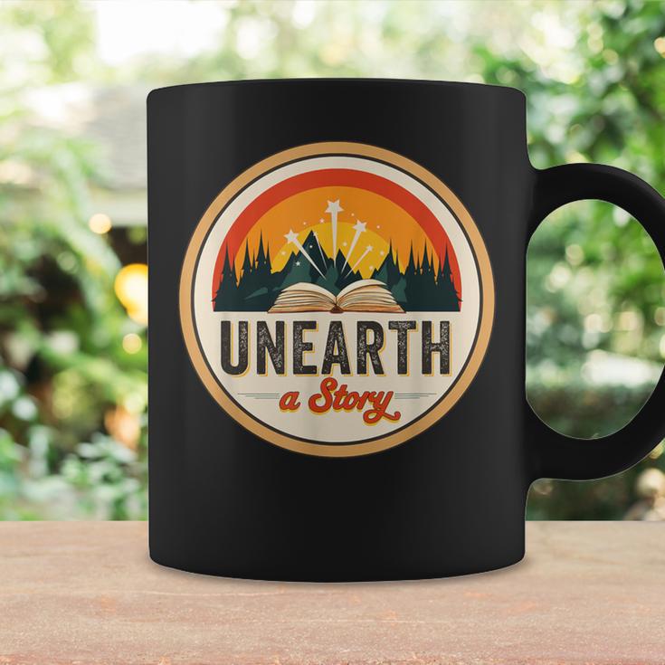 Unearth a Story Summer Reading 2026 Book Vintage Retro Graphic Print Coffee Mug Gifts ideas