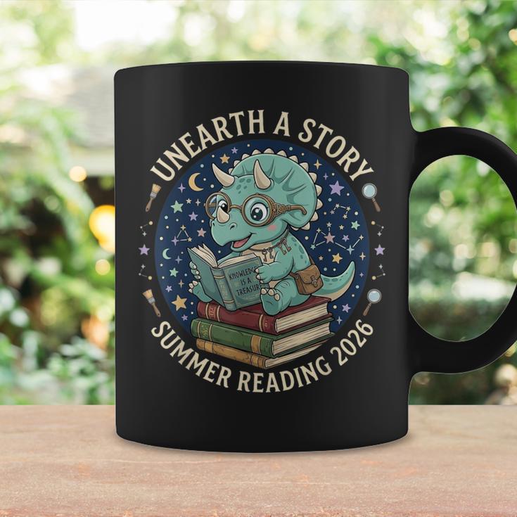 Unearth A Story Summer Reading 2026 Cute Dinosaur Reading Graphic Print Coffee Mug Gifts ideas Unearth A Story Summer Reading 2026 Cute Dinosaur Reading Graphic Print Coffee Mug Gifts ideas