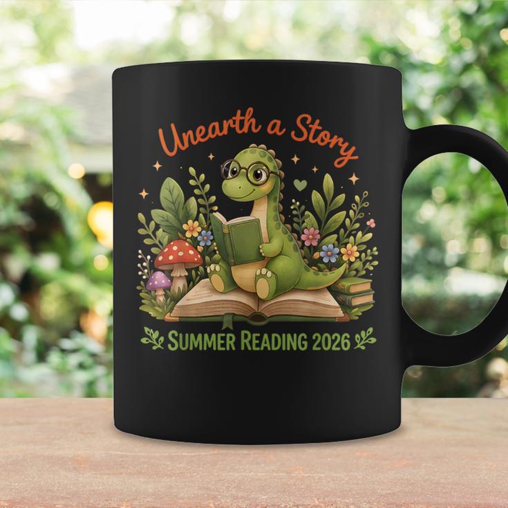 Unearth A Story Summer Reading 2026 Dinosaur Reading Books Graphic Print Coffee Mug Gifts ideas