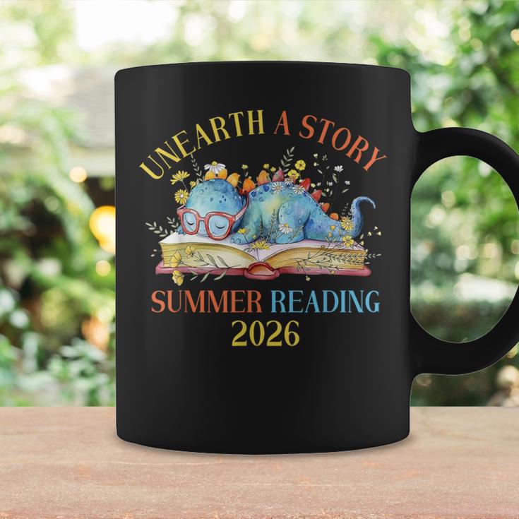 Unearth a Story Summer Reading 2026 Dinosaur Books Dino Graphic Print Coffee Mug Gifts ideas Unearth a Story Summer Reading 2026 Dinosaur Books Dino Graphic Print Coffee Mug Gifts ideas