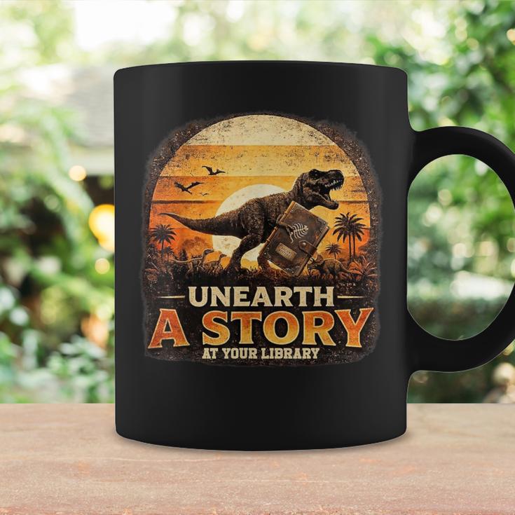 Unearth Story Summer Reading 2026 Dinosaurs Library Reading Graphic Print Coffee Mug Gifts ideas Unearth Story Summer Reading 2026 Dinosaurs Library Reading Graphic Print Coffee Mug Gifts ideas