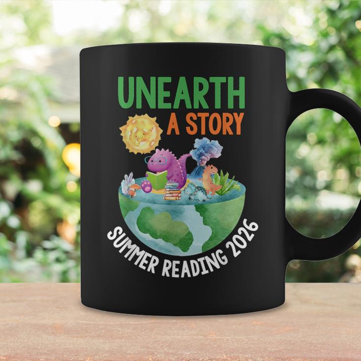 Unearth A Story Summer Reading Program 2026 Animals Book Graphic Print Coffee Mug Gifts ideas