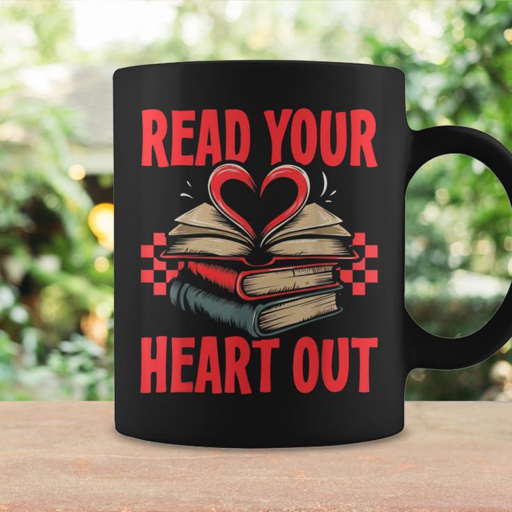 Valentine Book Read Your Heart Out Lover For Teens Kids Graphic Print Coffee Mug Gifts ideas