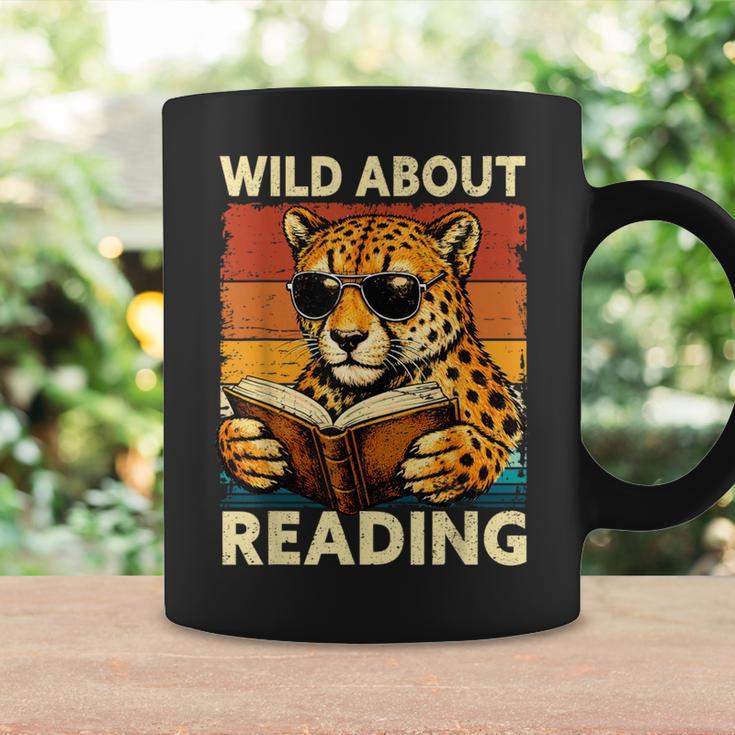 Vintage Cheetah Reading Book Wild About Reading Shirts Boys Graphic Print Coffee Mug Gifts ideas