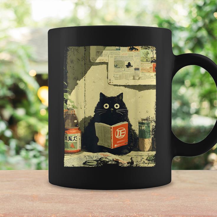 Vintage Japanese Cat Book Lovers Librarian Cat Dad Teacher Graphic Print Coffee Mug Gifts ideas Vintage Japanese Cat Book Lovers Librarian Cat Dad Teacher Graphic Print Coffee Mug Gifts ideas