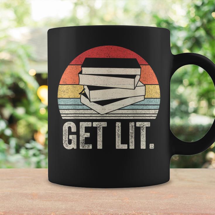 Vintage Retro Get Lit With Books Book Reading Lover Graphic Print Coffee Mug Gifts ideas Vintage Retro Get Lit With Books Book Reading Lover Graphic Print Coffee Mug Gifts ideas
