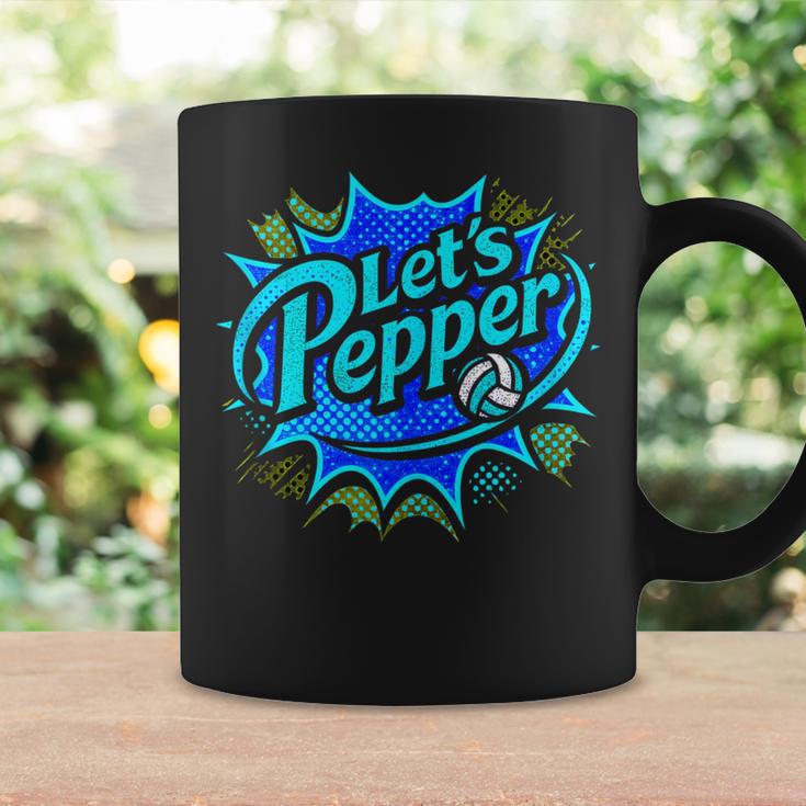 Volleyball Lets Pepper Comic Book Pop Art Teen Girls Cute Graphic Print Coffee Mug Gifts ideas