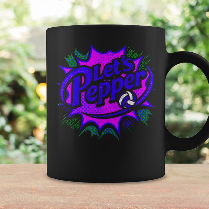 Volleyball Lets Pepper Retro Pop Comic Book Style Player Art Graphic Print Coffee Mug Gifts ideas Volleyball Lets Pepper Retro Pop Comic Book Style Player Art Graphic Print Coffee Mug Gifts ideas