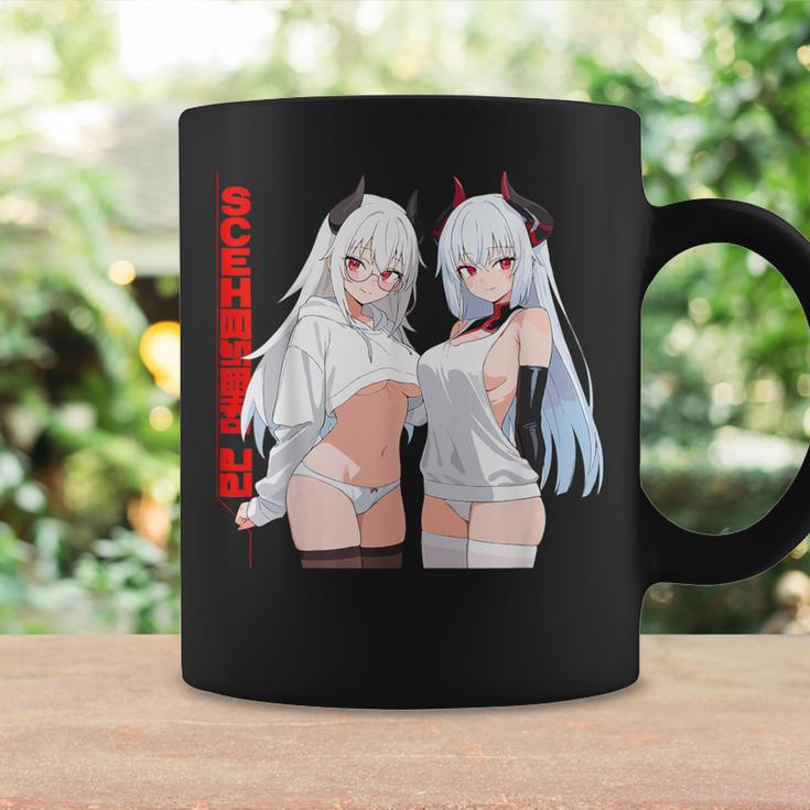 Waifu セクシー アニメ 女の子 メガネ 角 和風 コーヒーマグ ギフトのアイデア