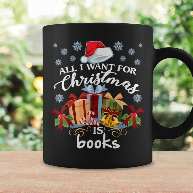 All I Want For Christmas Is Books For Book Worms T-Shirt Graphic Print Coffee Mug Gifts ideas