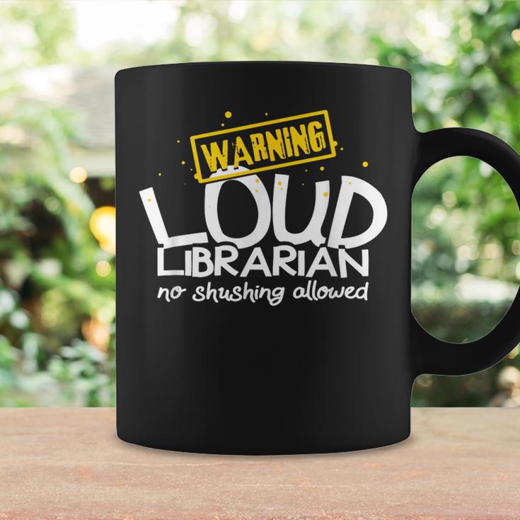 Warning Loud Librarian Library Bookkeeper Book Reading Graphic Print Coffee Mug Gifts ideas