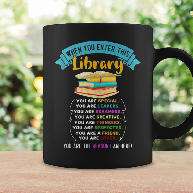 When You Enter This Library Book Reading Lover Reader Graphic Print Coffee Mug Gifts ideas