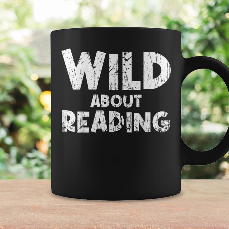 Wild About Reading Book Lover Library Graphic Print Coffee Mug Gifts ideas