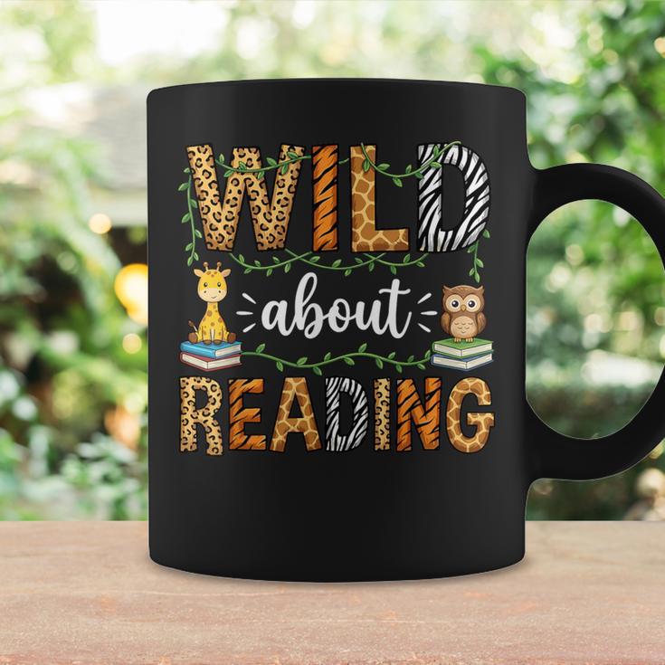 Wild About Reading Reading Books Lovers Reader Librarian Graphic Print Coffee Mug Gifts ideas