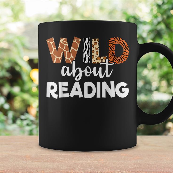 Wild About Reading Teacher Reading Books Back To School Graphic Print Coffee Mug Gifts ideas