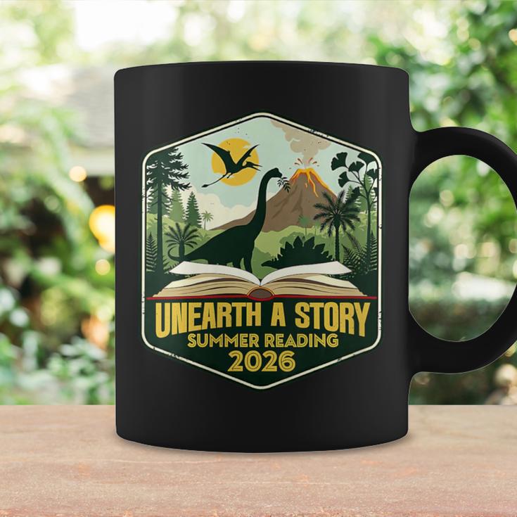 Women's 2026 Summer Reading Unearth a Story Teachers Students Book Graphic Print Coffee Mug Gifts ideas