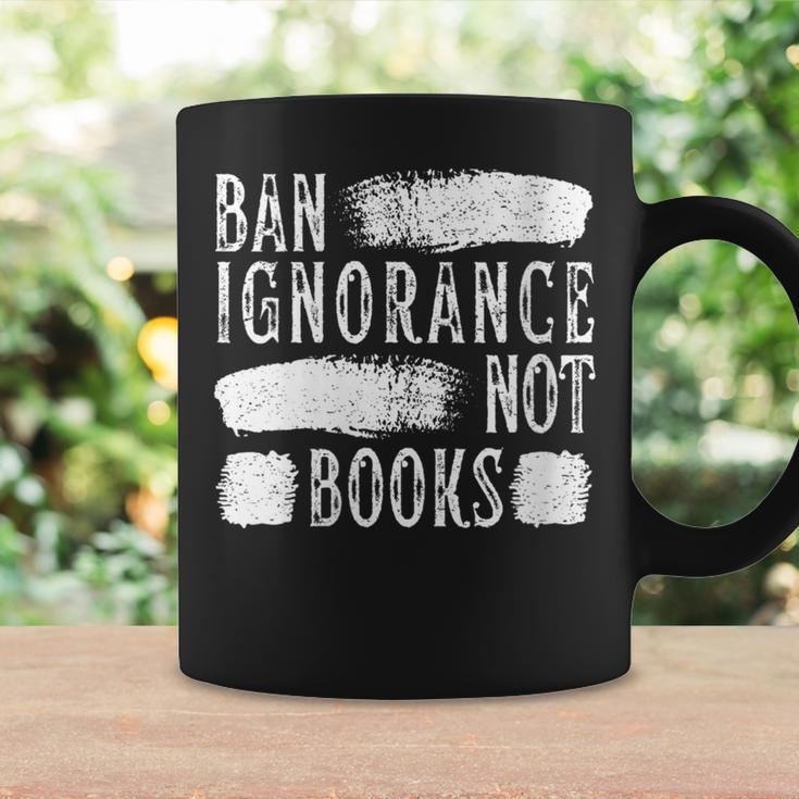 Women's Ban Ignorance Not Books Banned Book Lover Reading Enthusiast Graphic Print Coffee Mug Gifts ideas