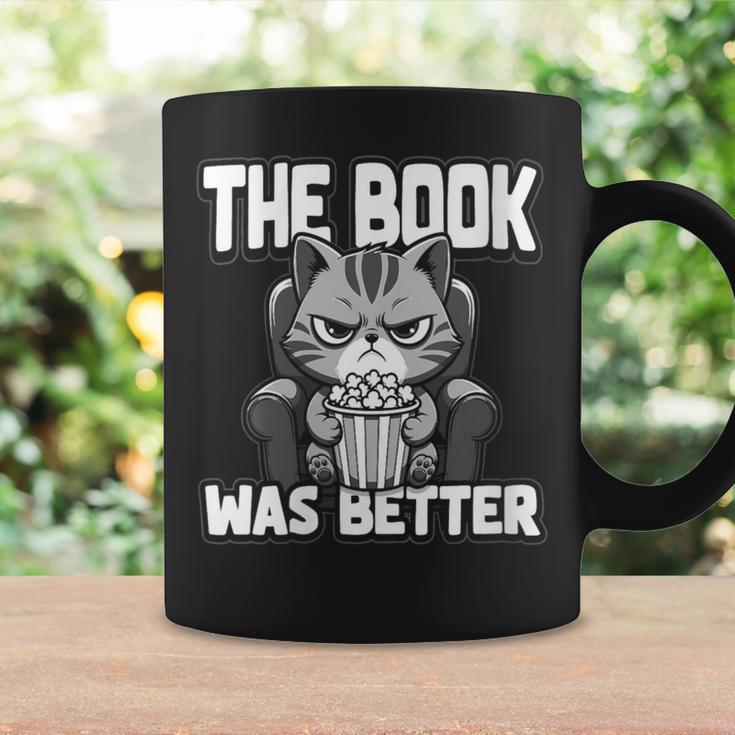 Women's The Book Was Better Fiction Novel Readers Bookish Cat Graphic Print Coffee Mug Gifts ideas