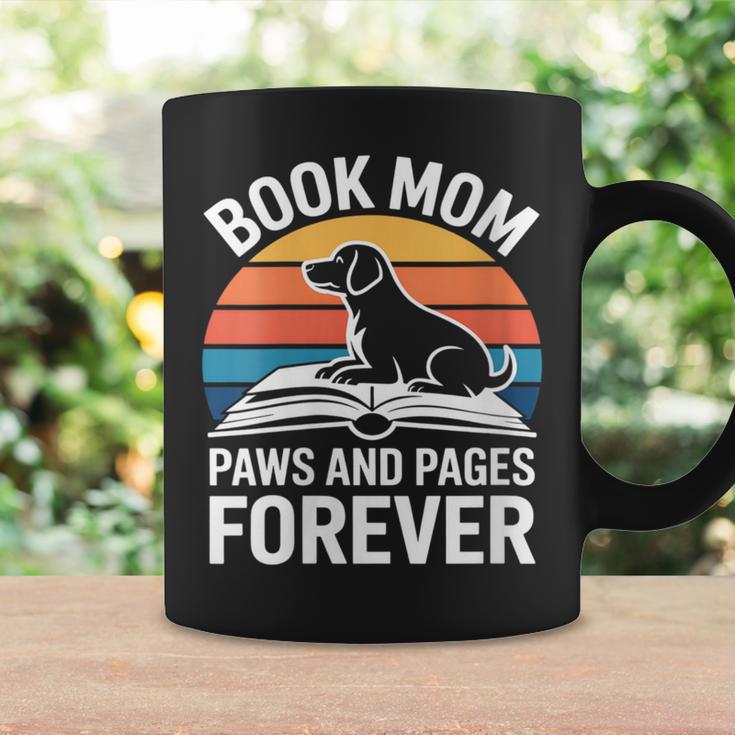 Women's Book Mom Dog Lover Paws And Pages Forever Graphic Print Coffee Mug Gifts ideas