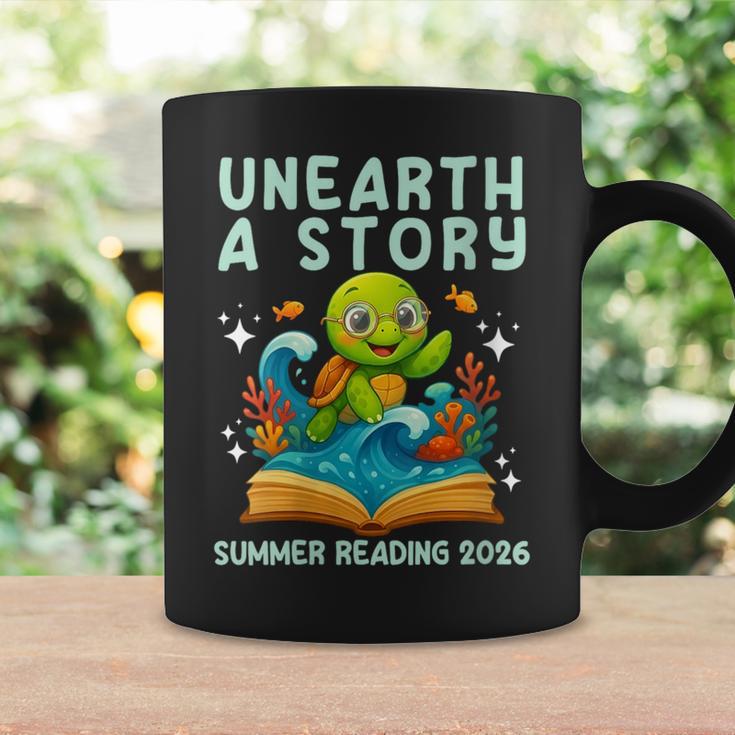 Women's Book Sea Turtle Summer Reading 2026 Unearth a Story Graphic Print Coffee Mug Gifts ideas