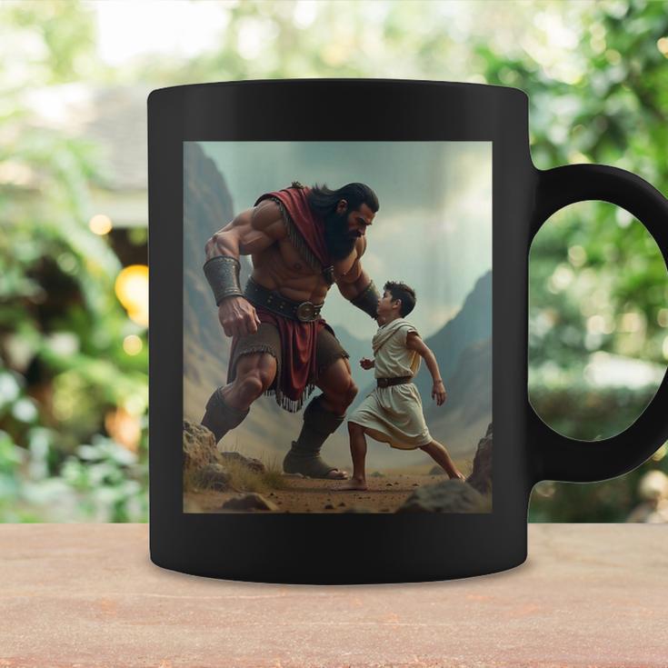 Women's David And Goliath Bible Book Of Samuel King David Graphic Print Coffee Mug Gifts ideas