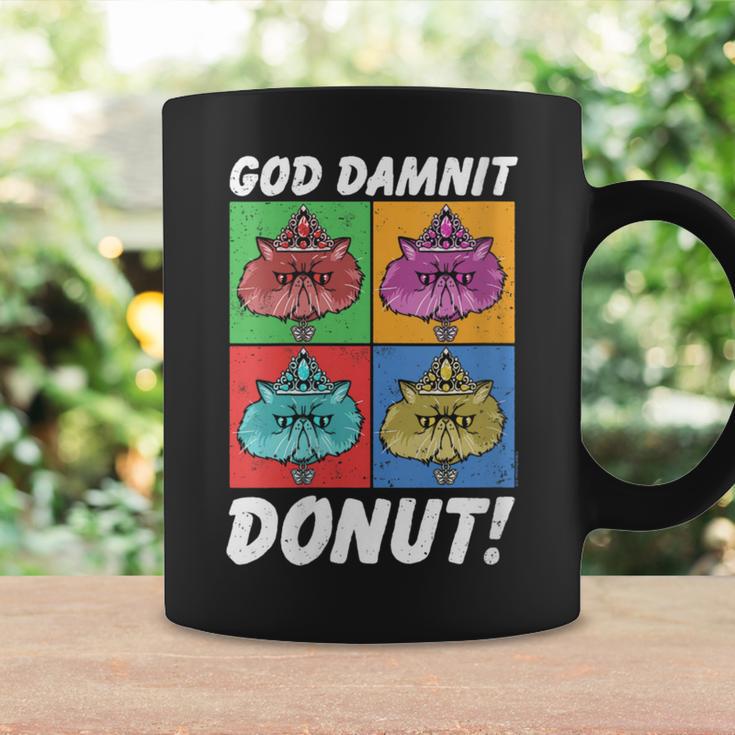 Women's Dungeon Crawler Carl God Damnit Donut Cat Pop Art Book Graphic Print Coffee Mug Gifts ideas
